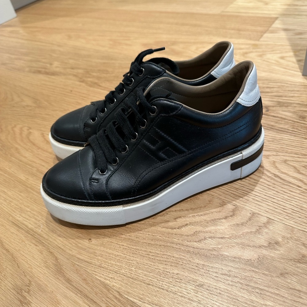 Hermes black polo sneakers - size 38